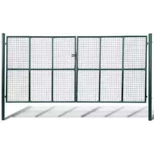 Image of Mesh Garden Gate 415 x 225cm / 400 x 175cm Vidaxl Green