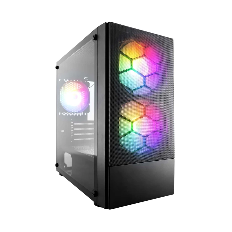 Image of 1st Player X4-M Tempered Glass Micro ATX Gaming Case - Black X4-M-BK