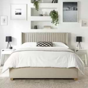 Image of CL Soho Twill Double Ottoman Bedframe - Natural