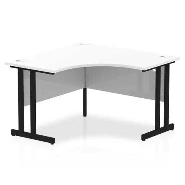 Image of Impulse Impulse 1200mm Corner Desk White Top Black Cantilever Leg ICCDC12BWHT