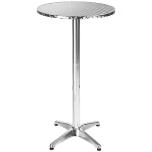 Image of Aluminium Bar Table Height-adjustable - bistro table, high table, tall table - 5.8cm - grey