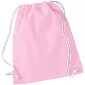 Image of Westford Mill - Cotton Gymsac Bag - 12 Litres (Pack of 2) (One Size) (Classic Pink/White)