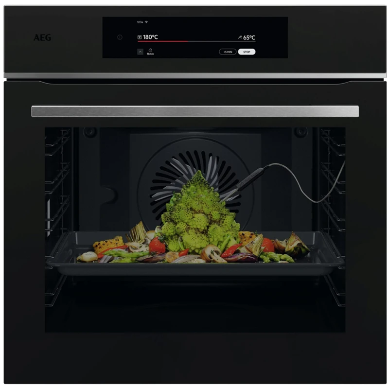 Image of AEG 9000 ProAssist TT9PB831AT Built In Electric Single Oven with Pyrolytic Cleaning - Matt Black - A++ Rated
