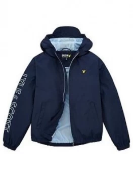 Image of Lyle & Scott Contrast Zip Arm Logo Windcheater - Navy