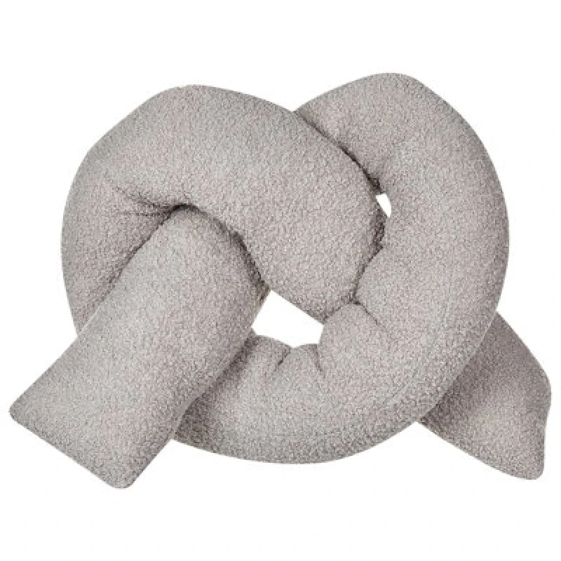 Image of Beliani Throw Cushion Gladiolus Boucle 172 X 14cm Grey Solid