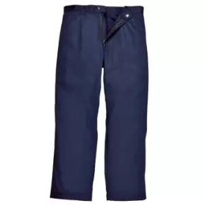 Image of Biz Weld Mens Flame Resistant Trousers Navy Blue 2XL 32"