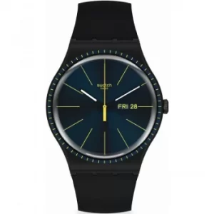 Image of Mens Swatch Black Rails Watch