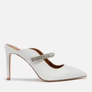 Image of Kurt Geiger London Womens Duke Leather Heeled Mules - White - UK 7