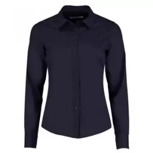 Image of Kustom Kit Womens/Ladies Long Sleeve Tailored Poplin Shirt (18) (Dark Navy)