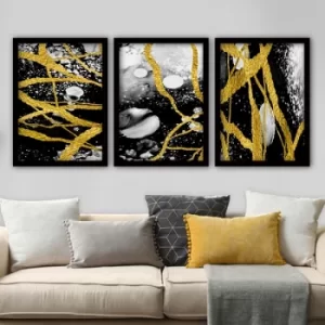 Image of 3SC76 Multicolor Decorative Framed Painting (3 Pieces)