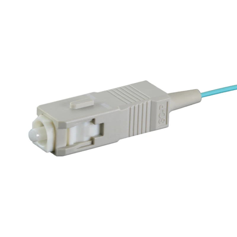 Image of Cablenet 1m OM3 50/125 SC Pigtail Aqua Fibre Pigtail 900um