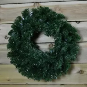 Image of Premier 50cm Diameter Artificial Christmas Wreath Decoration in Green