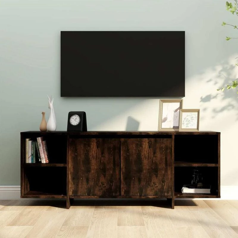 Image of VIDAXL Vidaxl - tv Cabinet Smoked Oak 130x35x50cm Engineered Wood 8720286837375