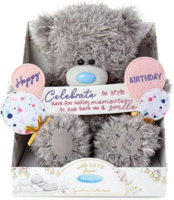 Image of Me To You M9 Happy Birthday Plush Plush Toys 9" Grey 42928402001