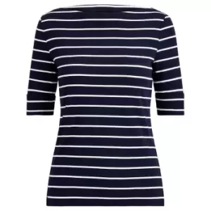 Image of Lauren by Ralph Lauren Lauren by Ralph Lauren Judy Striped T Shirt - Blue