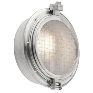 Image of 1 Light Outdoor Wall Light Brushed Aluminium IP44, E27