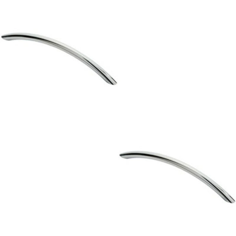 Image of Loops 2x Curved Bow Cabinet Pull Handle 190 x 10mm 160mm Fixing Centres Chrome Multi unisex