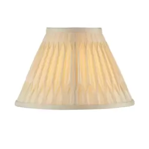 Image of Tapered Cylinder Lamp Shade - Ivory Silk - 60W E27 or B22 - Living Room - e10065