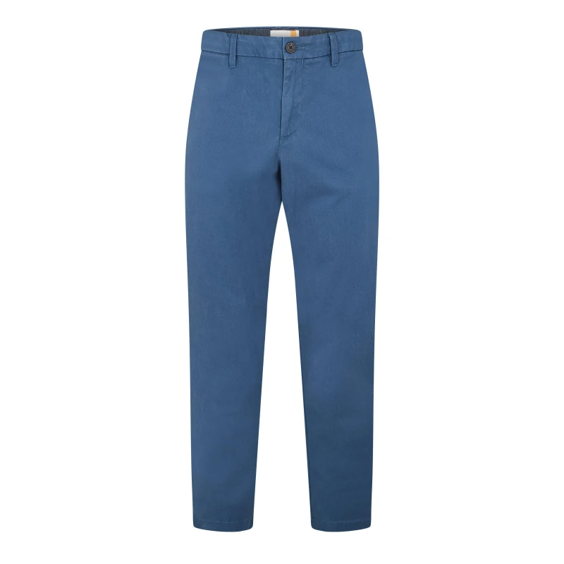 Image of Timberland Mens Twill Chino Slim Fit Chinos Dark Denim male 30