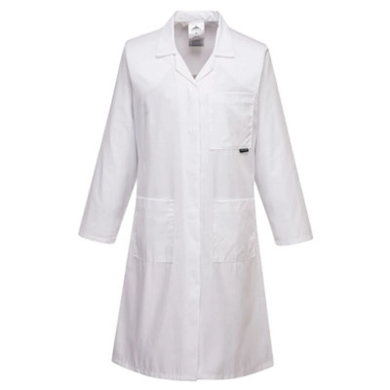 Image of Portwest Womens Standard Work Coat LW63WHRL Colour: White