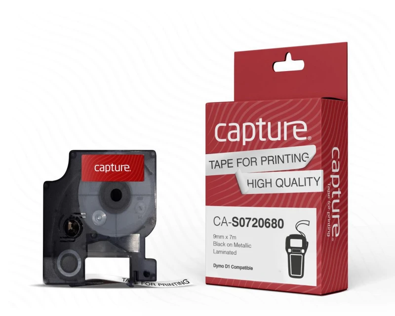 Image of Capture CA-S0720680 label-making tape Black on white