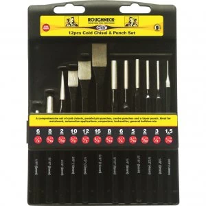 Image of Roughneck 12 Piece Cold Chisel Punch Set Metric