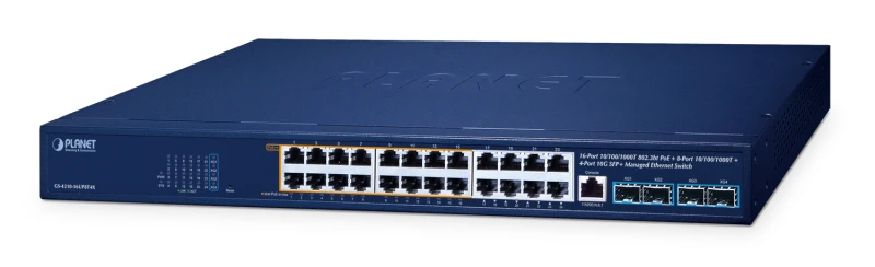 Image of PLANET GS-4210-16UP8T4X network switch Managed L2/L4 Gigabit Ethernet