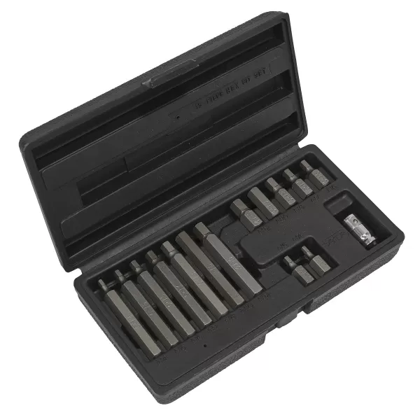 Image of Genuine SEALEY S0533 Hex Bit & Holder Set 15pc - Metric