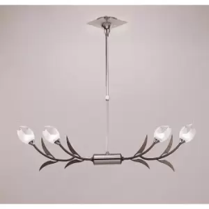Image of Hollet Telescopic Line Pendant Light 4 G9 Bulbs, Polished Chrome/Wenge