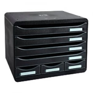 Image of Exacompta Drawer Unit with 7 Drawers Store-Box Mini Plastic Black 35.5 x 27 x 27.1 cm