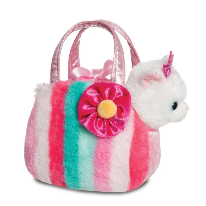 Image of Aurora Aurora Fancy Pal Princess Kitty Soft Toy with Multi-Coloured Stripes Multi