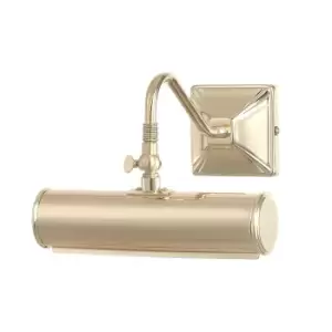 Image of Single Bulb Picture Light Highly Polished Brass Finish LED E14 40W Bulb d02061