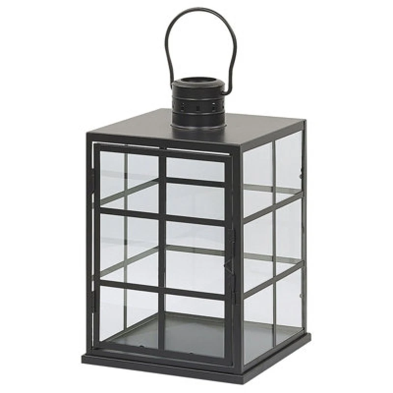 Image of Beliani Lantern Bintan Metal 33cm Black
