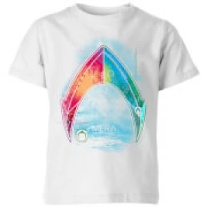 Image of Aquaman Mera Beach Symbol Kids T-Shirt - White - 3-4 Years