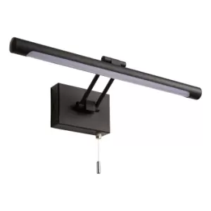 Image of Spa Chai LED Picture/Mirror Light 8W with Pull Switch Warm White Matt Black