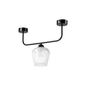 Image of Jasmin Semi Flush Light Black, 3x E27