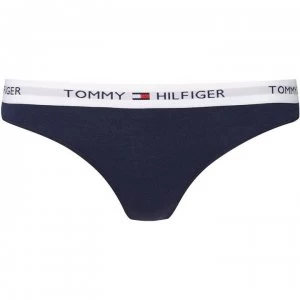 Image of Tommy Bodywear Iconic cotton thong - Navy