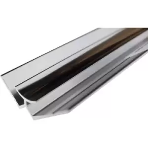 Image of Mermaid Acrylic Polished Silver Shower Wall Panel Trims Internal Corner 2440mm