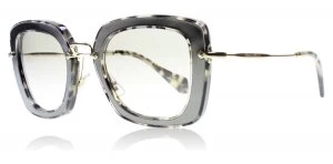 Image of Miu Miu Noir Sunglasses Silver / Print DHE-3H2 52mm