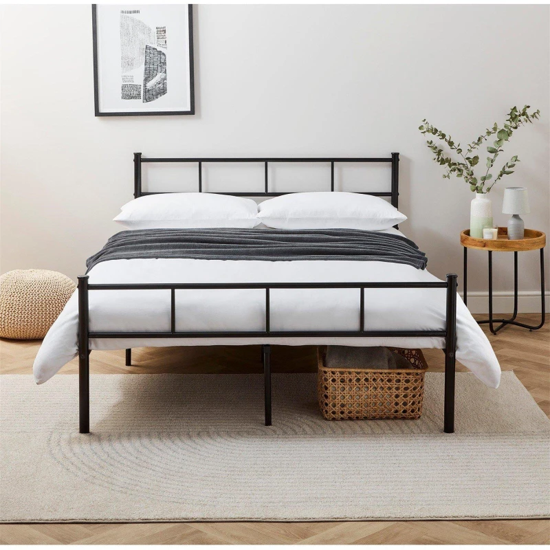 Image of Homelife Metal Bed Frame - Black Double