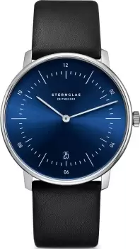 Image of Sternglas Watch Naos Quartz Leather - Blue