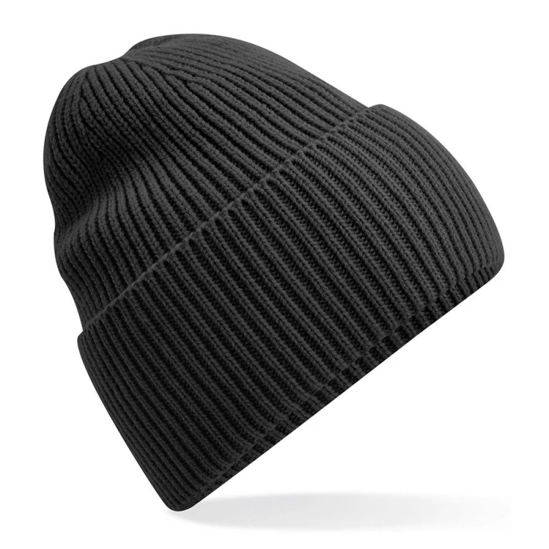 Image of Beechfield Beechfield Men Cuffed Oversized Beanie in Charcoal Charcoal One Size Male 5063238652255