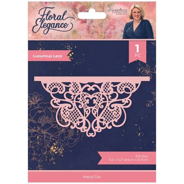 Image of Sara Davies Signature Collection Edge Die Floral Elegance Luxurious Lace