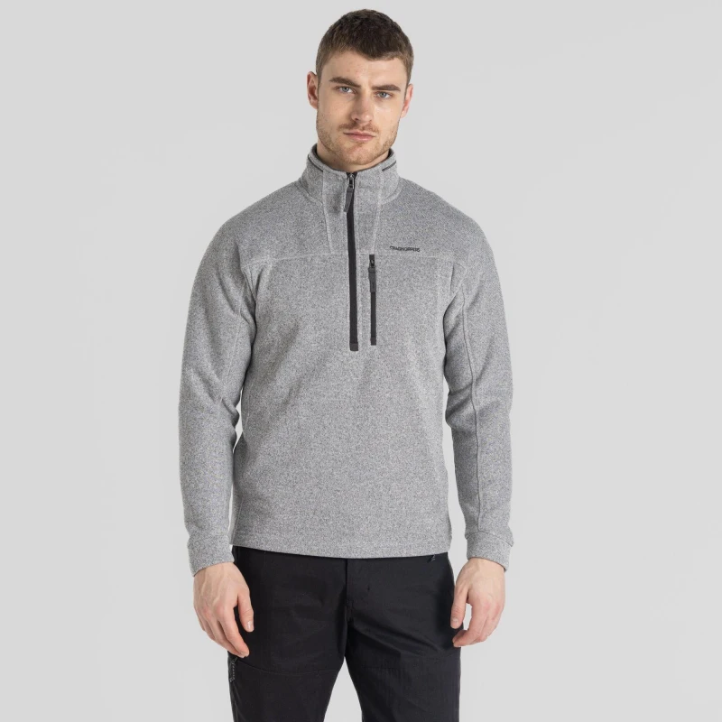 Image of Craghoppers Mens Torney II Half Zip Fleece Jacket XXL - Chest 46' (117cm) Dove Grey Mark CMA1370-JN9-XXL