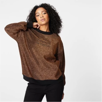 Image of Biba BIBA Slogan Print Sweatshirt - Metallic