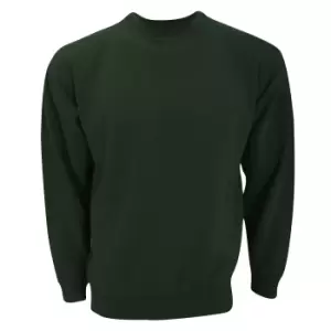 Image of UCC 50/50 Unisex Plain Set-In Sweatshirt Top (2XL) (Bottle Green)
