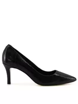 Image of Dune London Dune London Andina Pointed Toe Leather Court Shoes - Black, Size 7, Women