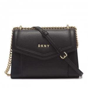 Image of DKNY Polly Flap Bag - Black/Gold BGD