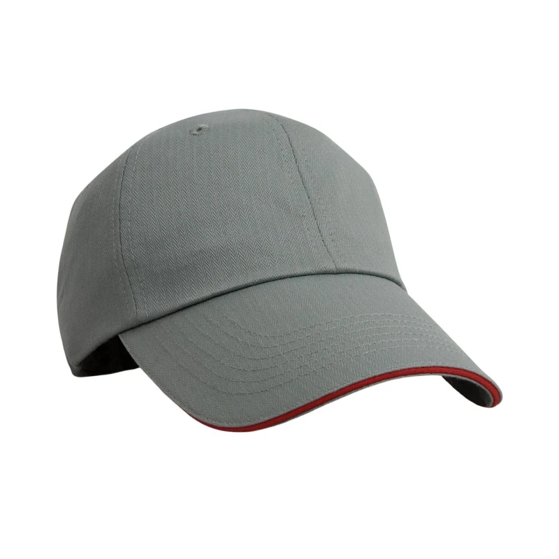 Image of Result Result Men Herringbone Sandwich Peak Baseball Cap in Grey Grey One Size Male 5063527387486