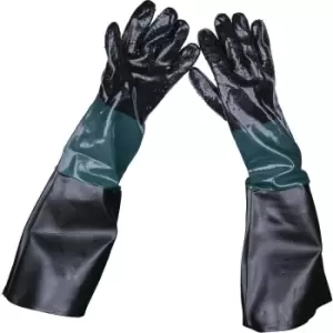 Image of PAIR 585mm Cuffed Shot Blasting Gauntlets - Hand Wrist & Forearm Protection